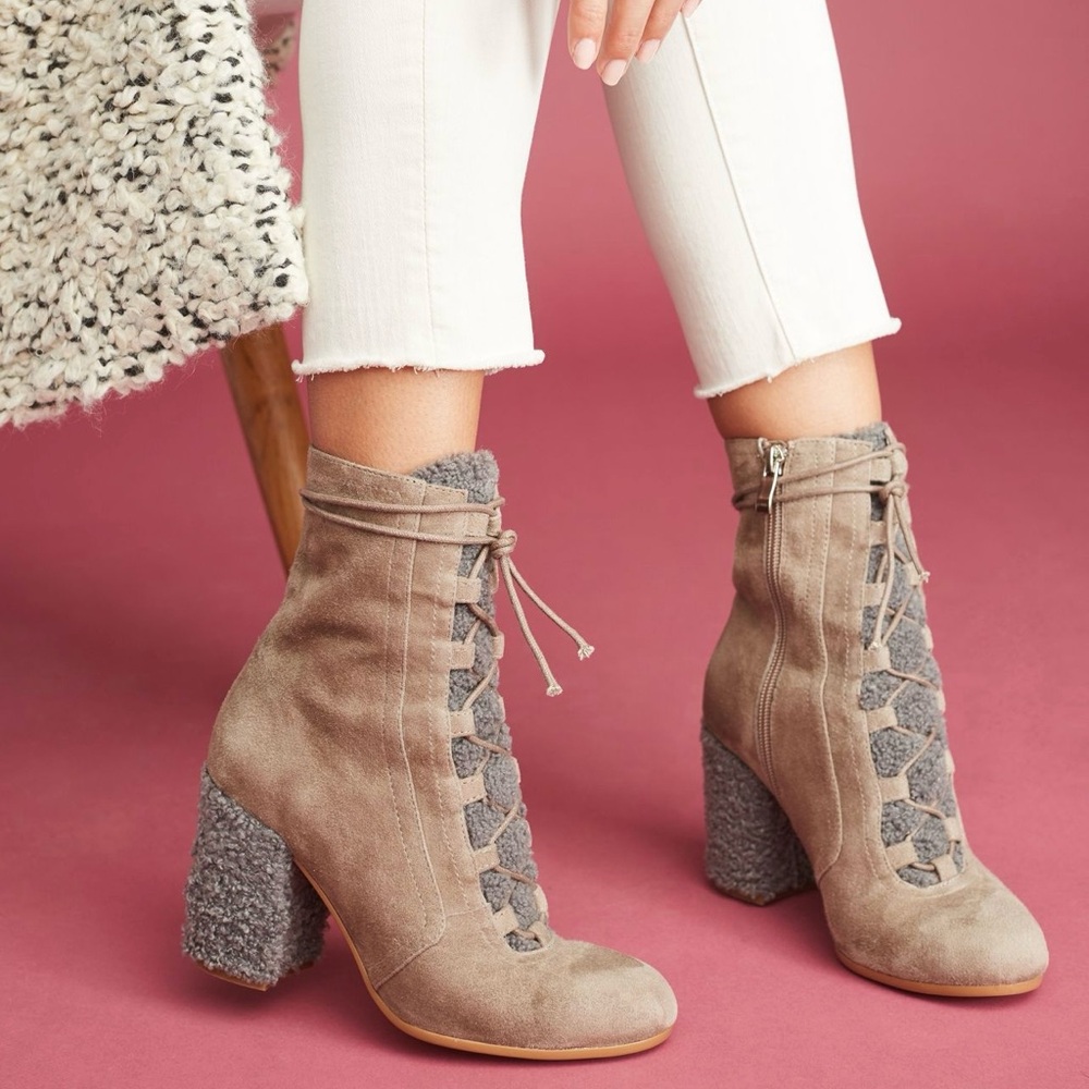 SILENT D Lace Up Suede Boot Size 10, NEW, Sold Out at Anthropologie